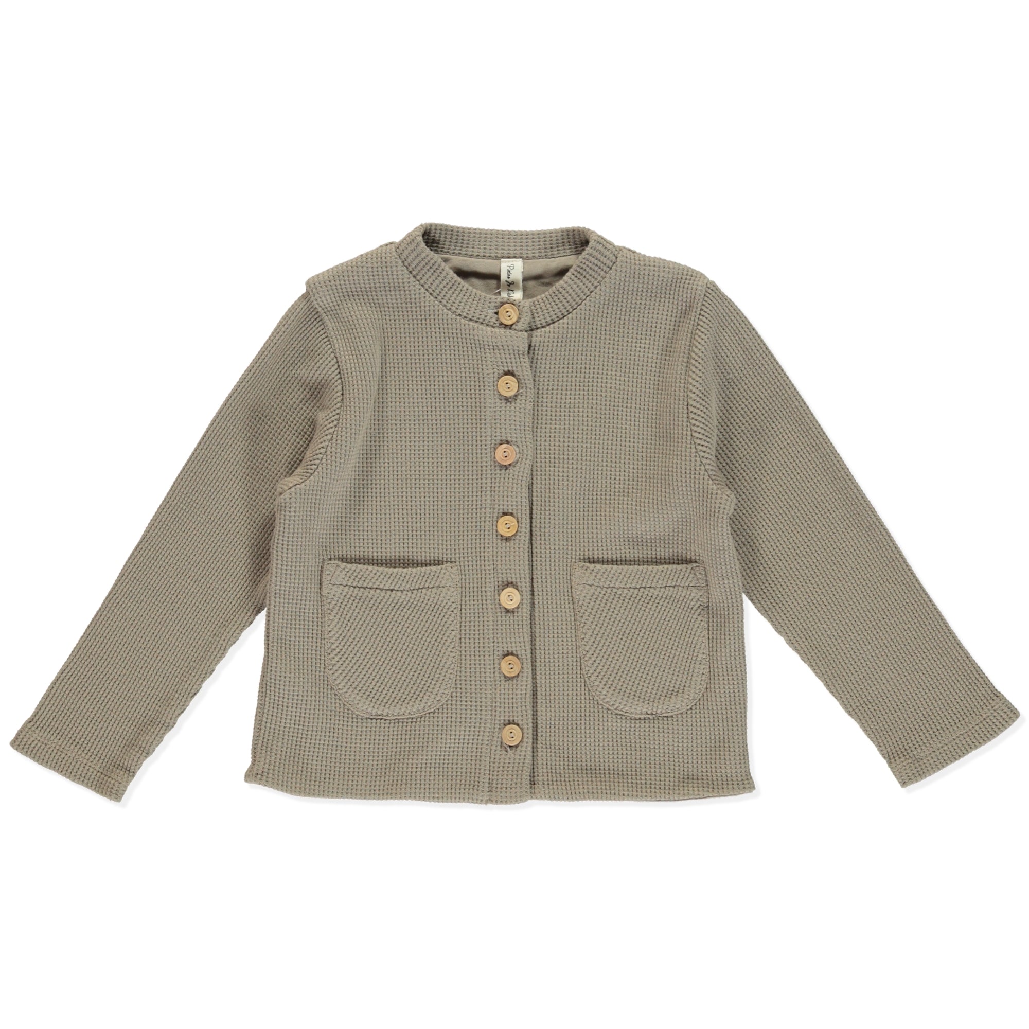 Chaqueta Casual Orgánica para Niña — Algodón con Textura Pa