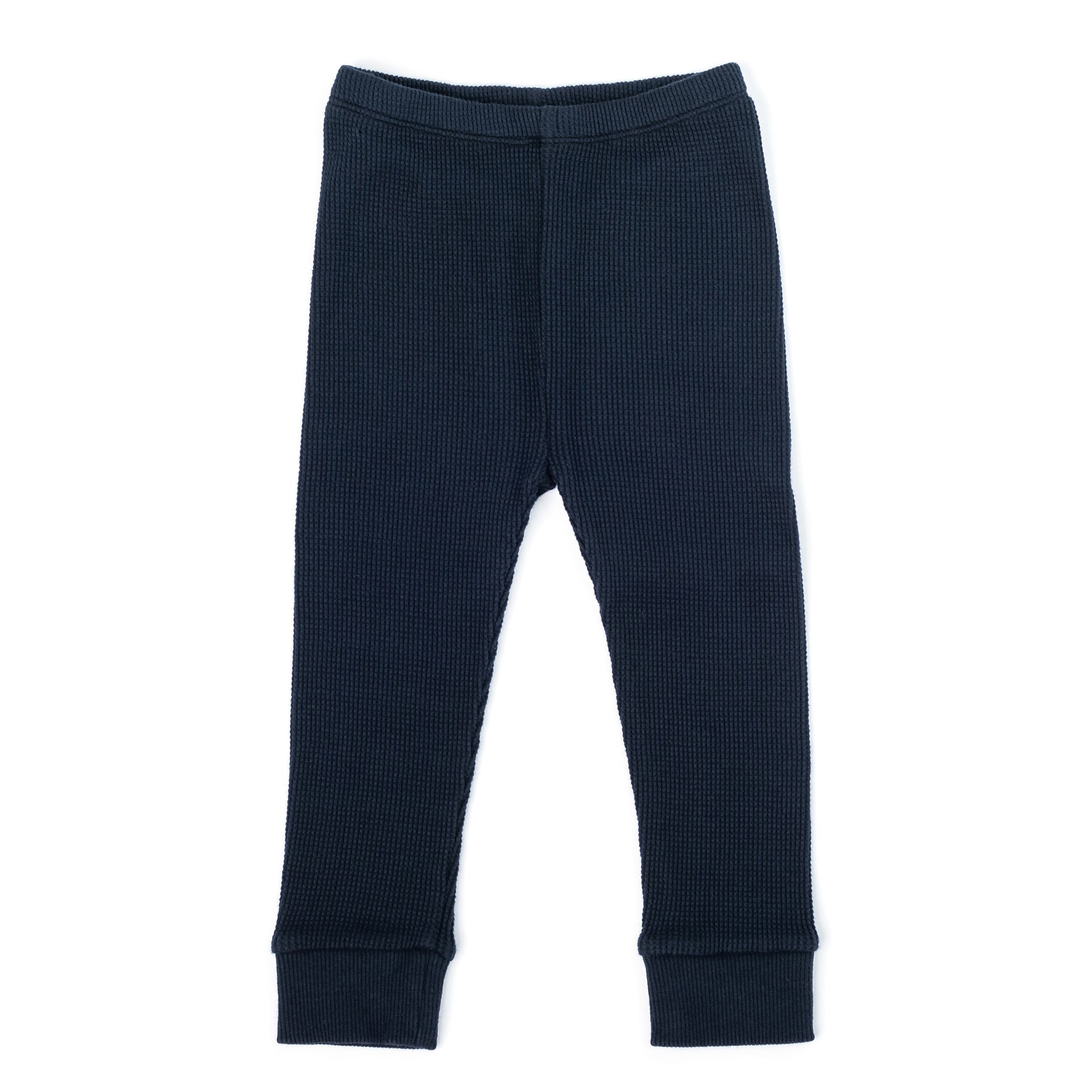 Pantalón Básico Orgánico con Textura Panal — Café/Azul Marino